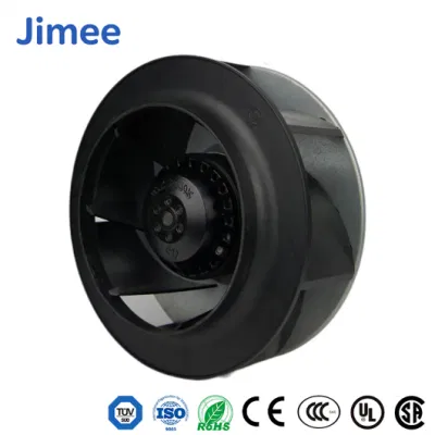 Jimee Motor Chine Fabricants de ventilateurs de ventilation axiaux Jm120e2a1 58 (DBA) Niveau de bruit Ventilateurs centrifuges EC PBT Plastique 30 Utilisation de ventilateurs industriels pour climatiseur